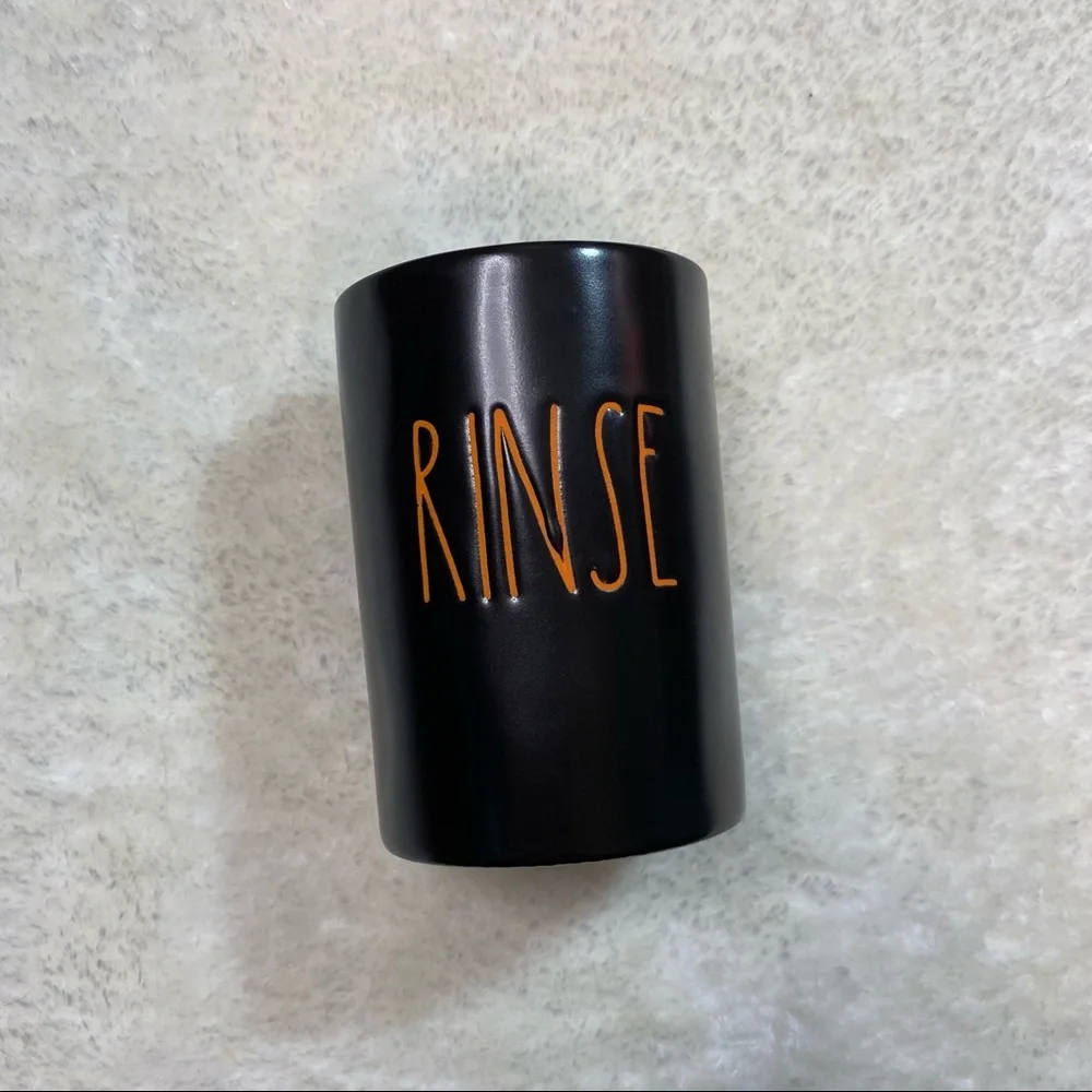 Rae Dunn Halloween Black and Orange Rinse Cup